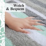 Set of 2 Absorbent Non-slip Bath Mats